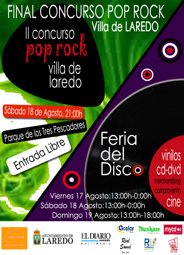 Anunciados los finalistas del II Concurso Pop-Rock 'Villa de Laredo'.