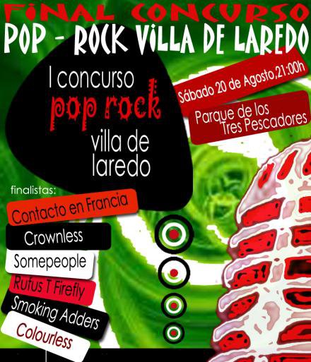 La lluvia pudo con la final del Concurso Pop-Rock 'Villa de Laredo'.